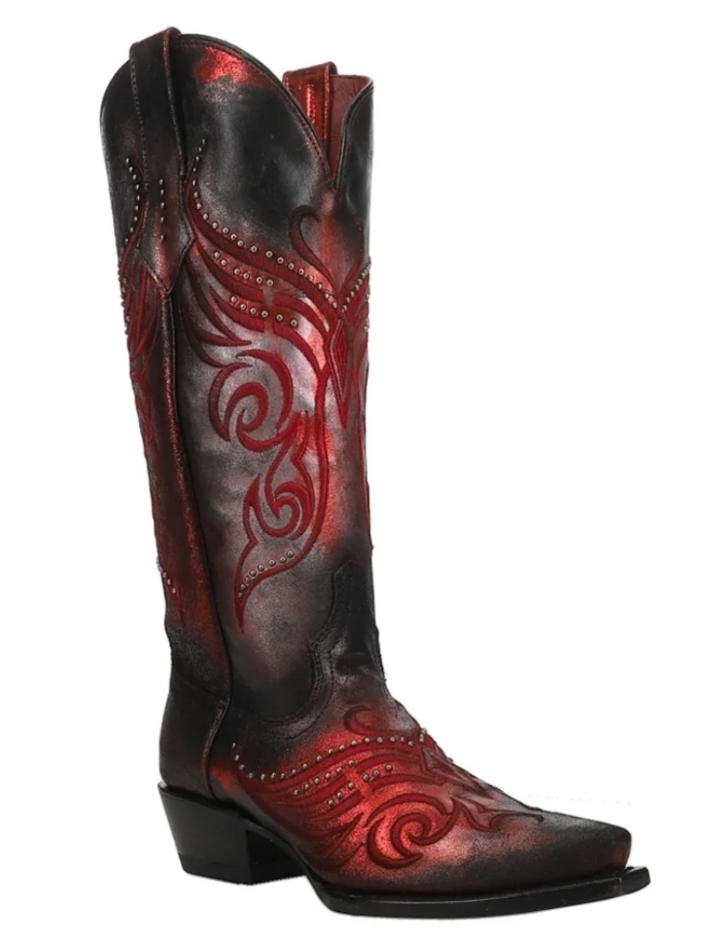Ferreni Masquerade Metallic Studded Snip Toe Cowboy Boots